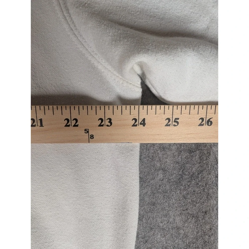 The North Face Mens White Rainbow Logo Hoodie Mountain Graphic Pullover L